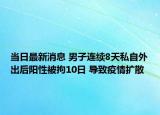 当日最新消息 男子连续8天私自外出后阳性被拘10日 导致疫情扩散