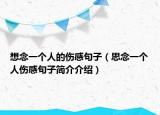 想念一个人的伤感句子（思念一个人伤感句子简介介绍）