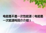 电能是不是一次性能源（电能是一次能源吗简介介绍）