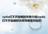 cydia打不开是越狱失败介绍(cydia打不开是越狱失败详细情况如何)