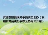 女朋友跟我说分手我该怎么办（女朋友对我说分手怎么办简介介绍）
