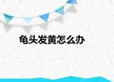 龟头发黄怎么办