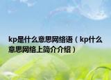 kp是什么意思网络语（kp什么意思网络上简介介绍）