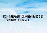 皮下长疙瘩是什么原因引起的（皮下长疙瘩是什么原因）