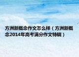 方洲新概念作文怎么样（方洲新概念2014年高考满分作文特辑）