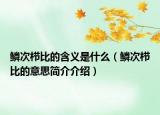 鳞次栉比的含义是什么（鳞次栉比的意思简介介绍）