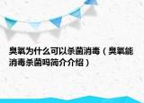 臭氧为什么可以杀菌消毒（臭氧能消毒杀菌吗简介介绍）