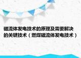 磁流体发电技术的原理及需要解决的关键技术（燃煤磁流体发电技术）