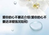 爱你的心不要还介绍(爱你的心不要还详细情况如何)