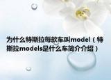 为什么特斯拉每款车叫model（特斯拉models是什么车简介介绍）