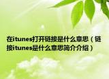 在itunes打开链接是什么意思（链接itunes是什么意思简介介绍）