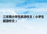 三年级小学生旅游作文（小学生旅游作文）