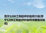 苏宁1200工程的评价如何介绍(苏宁1200工程的评价如何详细情况如何)