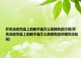 彩色染发剂盒上的数字是怎么看颜色的介绍(彩色染发剂盒上的数字是怎么看颜色的详细情况如何)