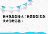 数字化印刷技术（数码印刷 印刷技术的数码化）