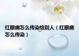 红眼病怎么传染给别人（红眼病怎么传染）