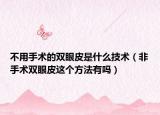 不用手术的双眼皮是什么技术（非手术双眼皮这个方法有吗）