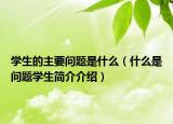 学生的主要问题是什么（什么是问题学生简介介绍）