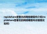 rapidshare是著名的网络硬盘吗介绍(rapidshare是著名的网络硬盘吗详细情况如何)