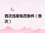 首次违章免罚条件（首次）