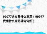 99977含义是什么意思（99977代表什么意思简介介绍）