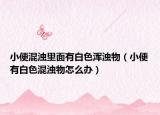 小便混浊里面有白色浑浊物（小便有白色混浊物怎么办）