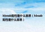 hbeab阳性是什么意思（hbsab阳性是什么意思）