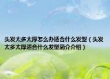 头发太多太厚怎么办适合什么发型（头发太多太厚适合什么发型简介介绍）