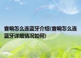 音响怎么连蓝牙介绍(音响怎么连蓝牙详细情况如何)
