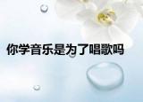你学音乐是为了唱歌吗