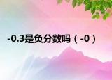 -0.3是负分数吗（-0）