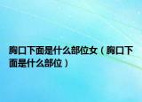 胸口下面是什么部位女（胸口下面是什么部位）