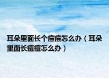 耳朵里面长个痘痘怎么办（耳朵里面长痘痘怎么办）