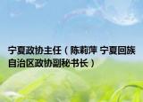 宁夏政协主任（陈莉萍 宁夏回族自治区政协副秘书长）