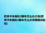 欧洲卡车模拟2翻车怎么办介绍(欧洲卡车模拟2翻车怎么办详细情况如何)