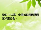 松阳 书法家（中国松阳国际书画艺术家协会）