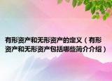 有形资产和无形资产的定义（有形资产和无形资产包括哪些简介介绍）