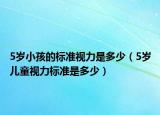 5岁小孩的标准视力是多少（5岁儿童视力标准是多少）