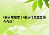 r表示啥意思（r表示什么意思简介介绍）