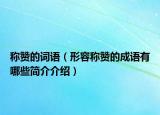 称赞的词语（形容称赞的成语有哪些简介介绍）