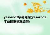 yesorno2字幕介绍(yesorno2字幕详细情况如何)