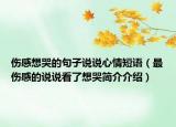 伤感想哭的句子说说心情短语（最伤感的说说看了想哭简介介绍）