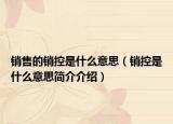 销售的销控是什么意思（销控是什么意思简介介绍）