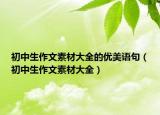 初中生作文素材大全的优美语句（初中生作文素材大全）