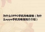 为什么OPPO手机充电很慢（为什么oppo手机充电慢简介介绍）