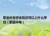 职业中专毕业后还可以上什么学校（职业中专）