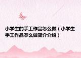 小学生的手工作品怎么做（小学生手工作品怎么做简介介绍）