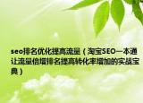 seo排名优化提高流量（淘宝SEO一本通让流量倍增排名提高转化率增加的实战宝典）