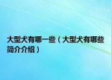 大型犬有哪一些（大型犬有哪些简介介绍）