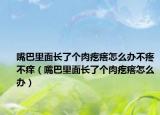 嘴巴里面长了个肉疙瘩怎么办不疼不痒（嘴巴里面长了个肉疙瘩怎么办）